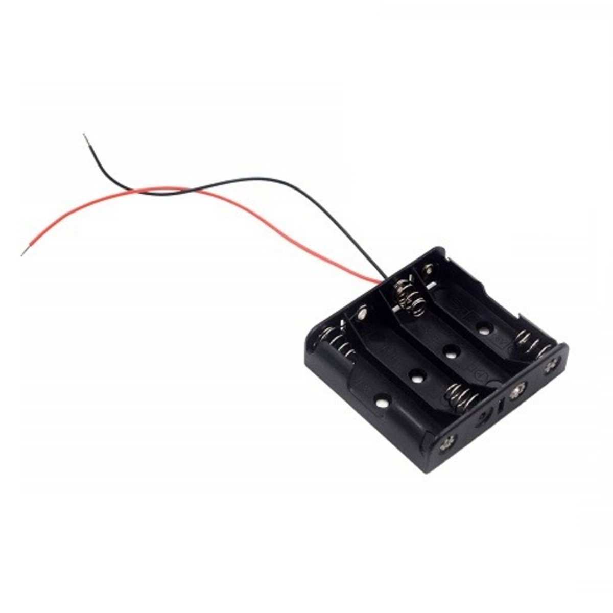 4xAA Battery Holder with Leads (AA Battery Case, 4 Cell Battery Holder) image 1