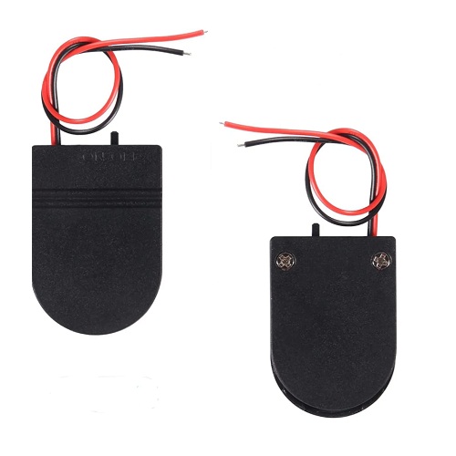 CR2032 3V Button Coin Cell Battery Holder with ON/OFF Switch (Top Switch) – Black image 3