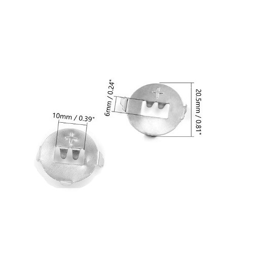 CR2032 3V 3-Leg Battery Holder Coin Cell Metal Socket (PCB Mount Battery Holder) image 2