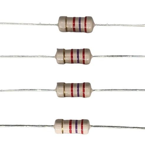 2.7K Ohm 1W 5% Carbon Film Resistor       image 1