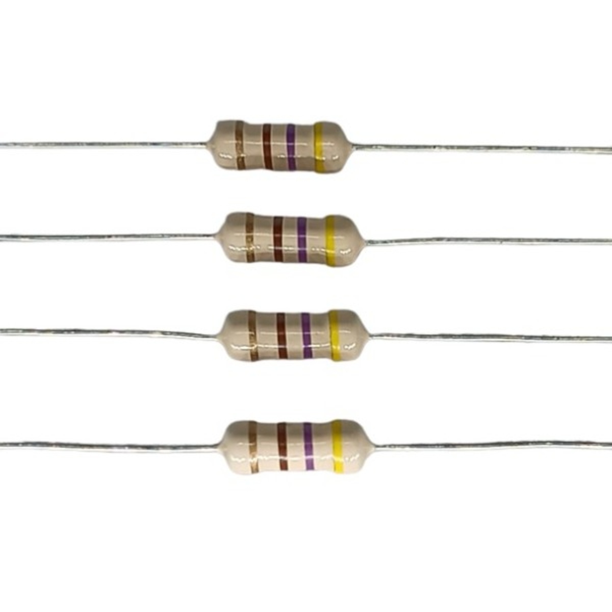 470 Ohm 1W 5% Carbon Film Resistor (470E Ohm Through Hole Resistor) image 1