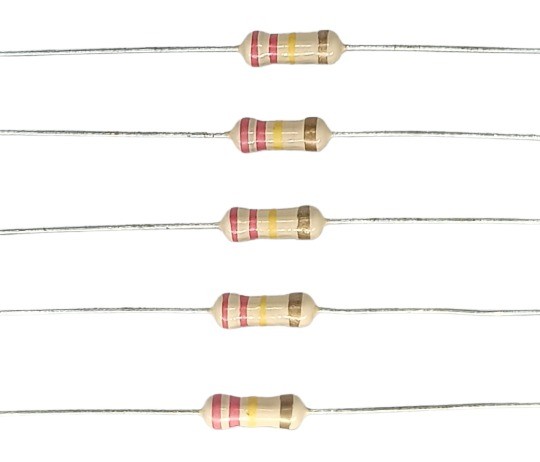 220K Ohm 1/2W 5% Carbon Film Resistor     image 1