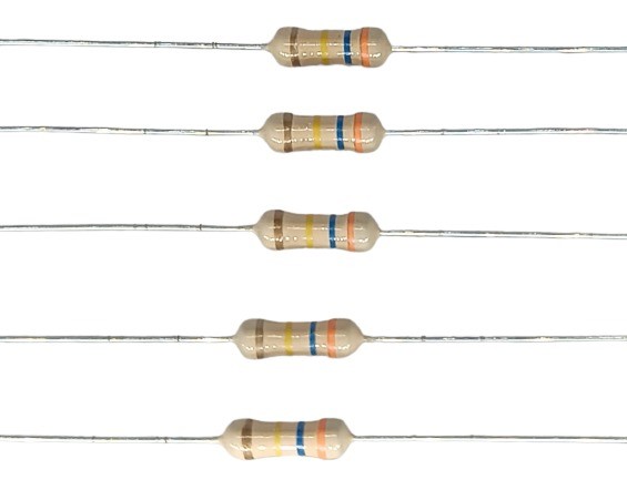 360K Ohm 1/2W 5% Carbon Film Resistor   image 1