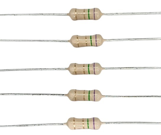 7.5E 1/2W 5% Carbon Film Resistor     image 1