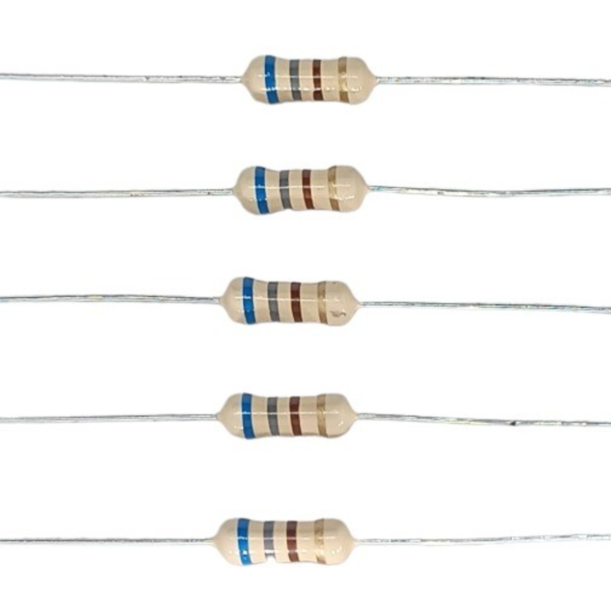 680 Ohm 1/2W 5% Carbon Film Resistor (680E Ohm Through Hole Resistor) image 1