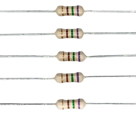 750E 1/2W 5% Carbon Film Resistor     image 1