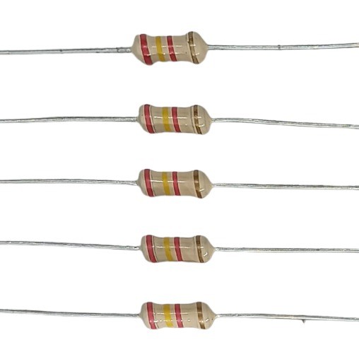 2.4K Ohm 1/2W 5% Carbon Film Resistor     image 1