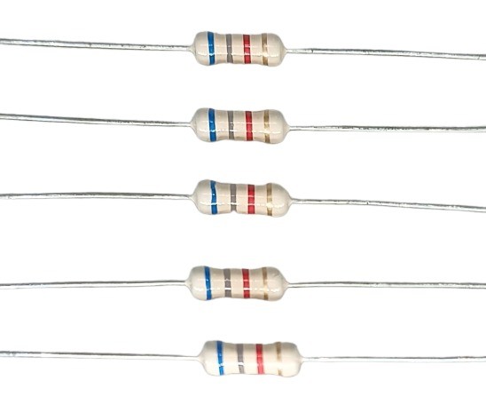 6.8K Ohm 1/2W 5% Carbon Film Resistor     image 1