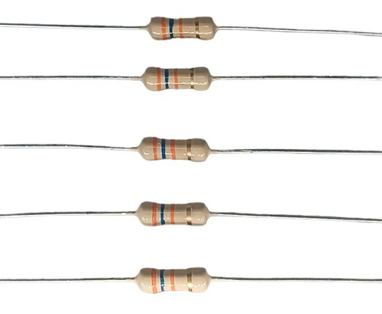 36K Ohm 1/2W 5% Carbon Film Resistor   image 1