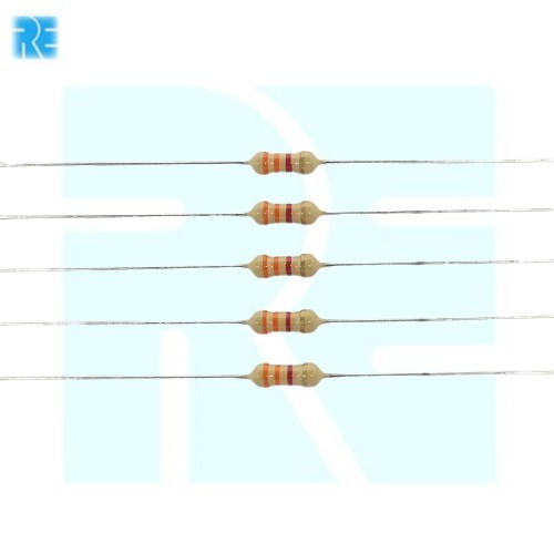 3.3K Ohm 1/4W 5% Carbon Film Resistor image 1