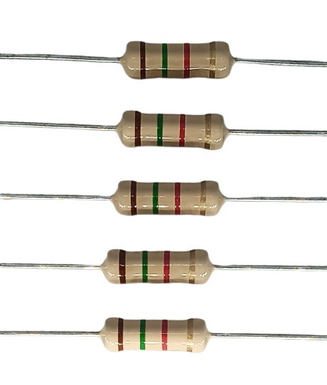 1.5K Ohm 2W 5% Carbon Film Resistor  image 1