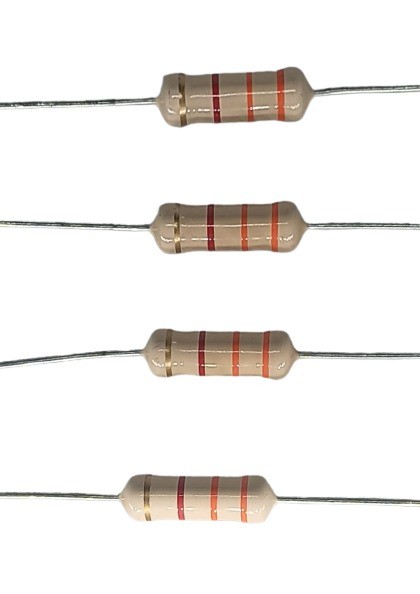 3.3K Ohm 2W 5% Carbon Film Resistor  image 1