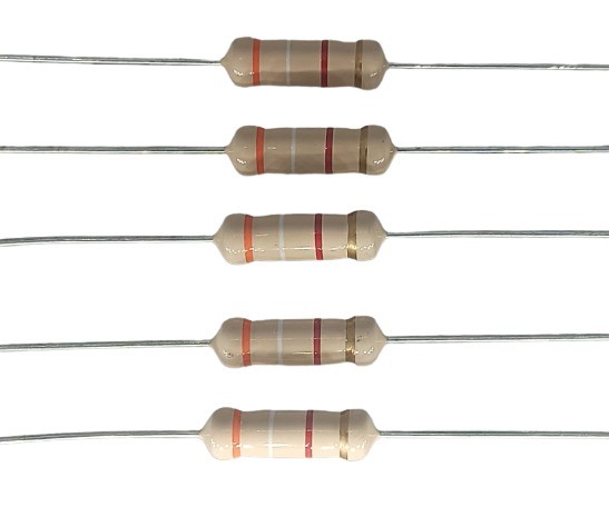 3.9K Ohm 2W 5% Carbon Film Resistor  image 1