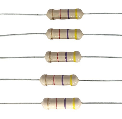 4.7K Ohm 2W 5% Carbon Film Resistor  image 1