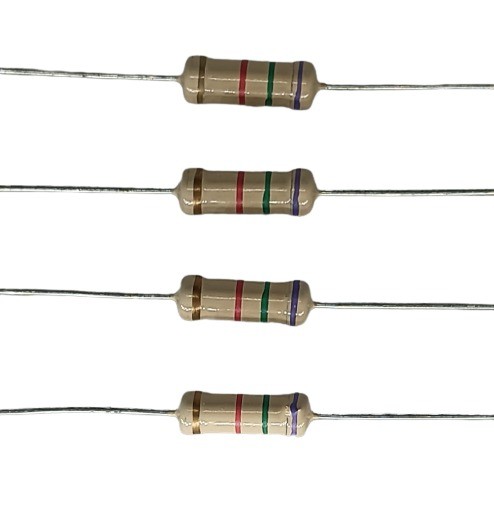 7.5K Ohm 2W 5% Carbon Film Resistor  image 1