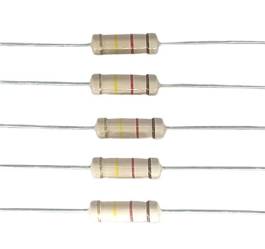 120K Ohm 2W 5% Carbon Film Resistor     image 1