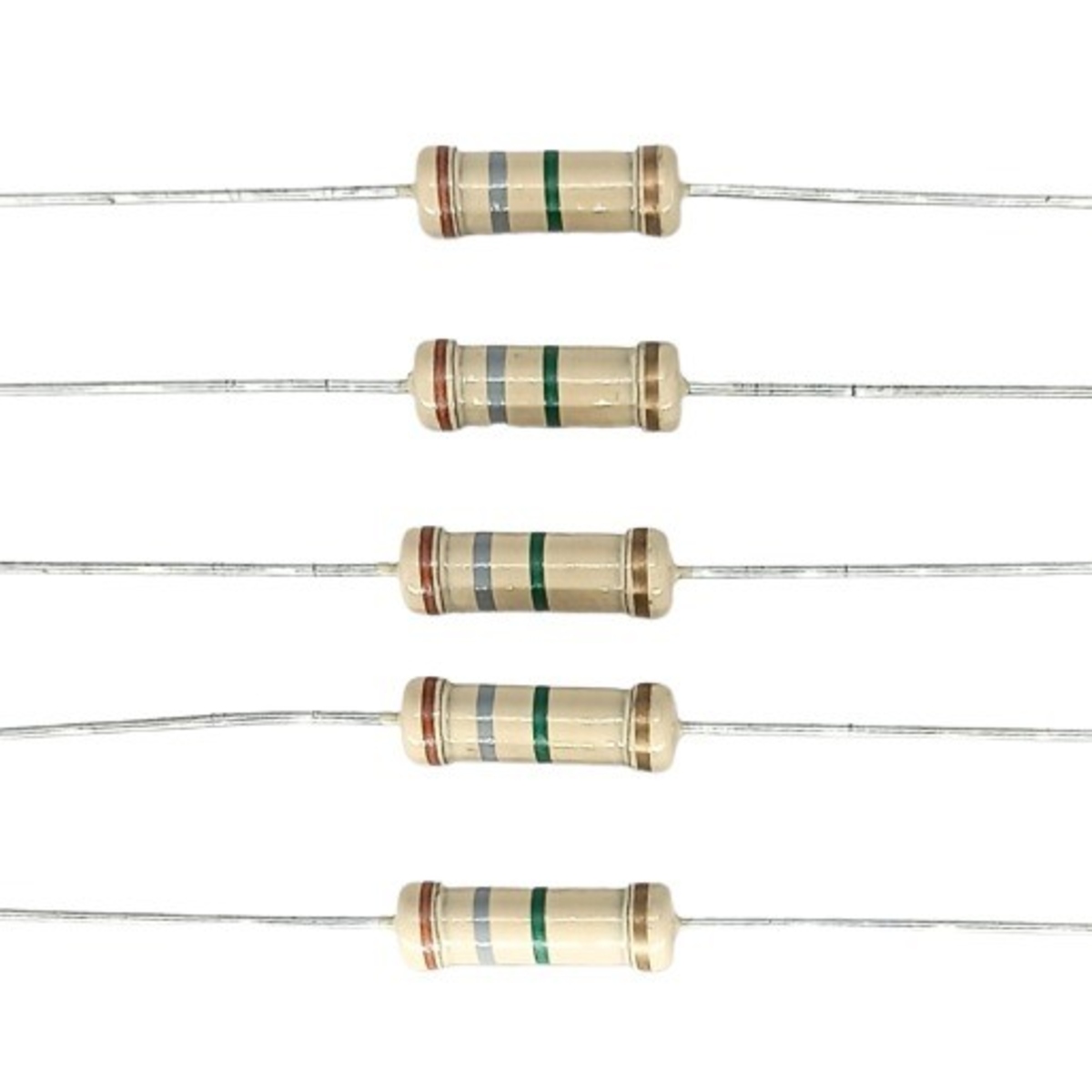 1.8M Ohm 2W 5% Carbon Film Resistor (High Power Through Hole Resistor) image 1