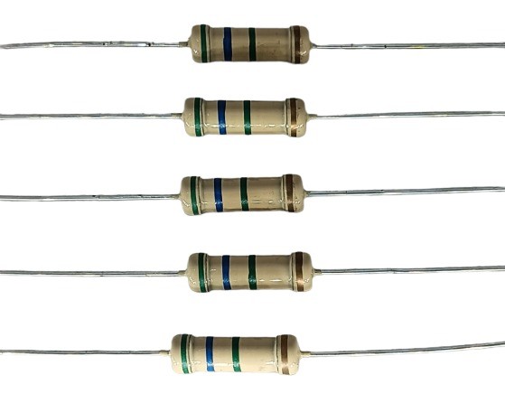 5.6M Ohm 2W 5% Carbon Film Resistor  image 1