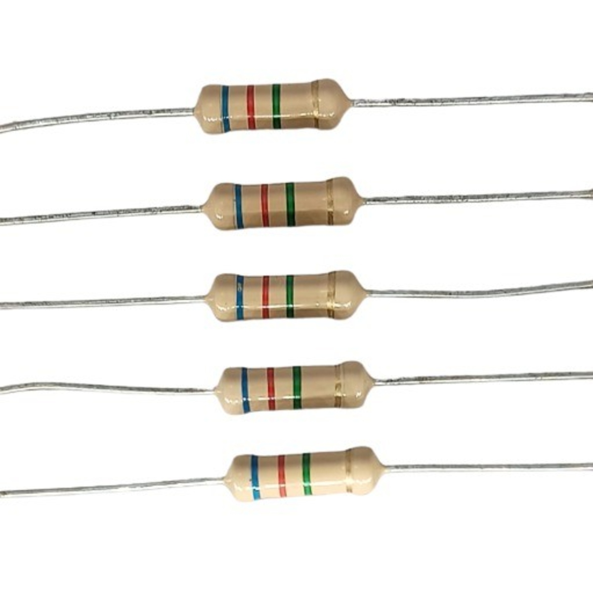 6.2M Ohm 2W 5% Carbon Film Resistor (6.2M Ohm Through Hole Resistor) image 1
