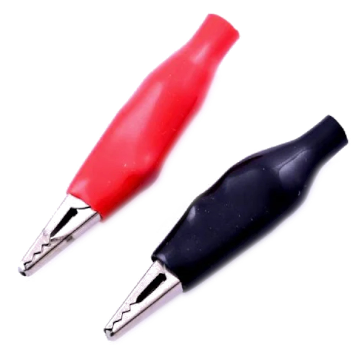 Crocodile Clip Small 25mm Red Black Pair Electrical Test Clips (Alligator Clip Pair)