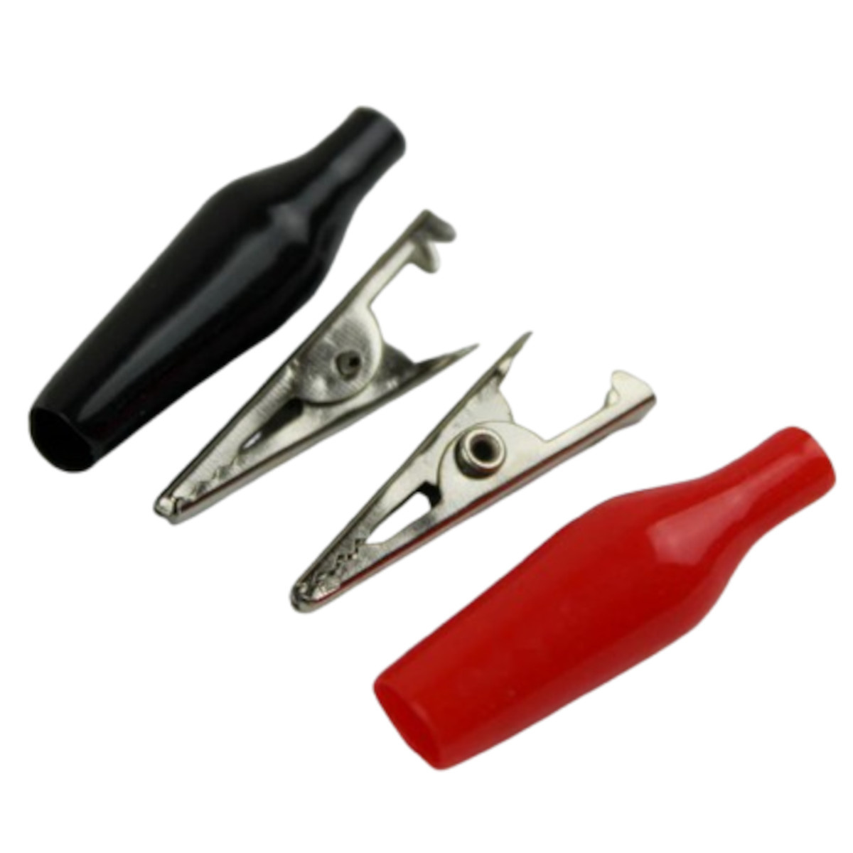 Crocodile Clip Small 25mm Red Black Pair Electrical Test Clips (Alligator Clip Pair) image 2