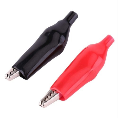 Crocodile Clip Small 25mm Red Black Pair Electrical Test Clips (Alligator Clip Pair) image 1