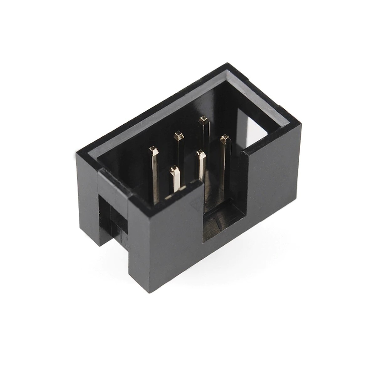 6 Pin FRC/IDC Box Header Straight Male 3x2 Pin 2.54mm (Ribbon Cable Box Header Connector) image 1