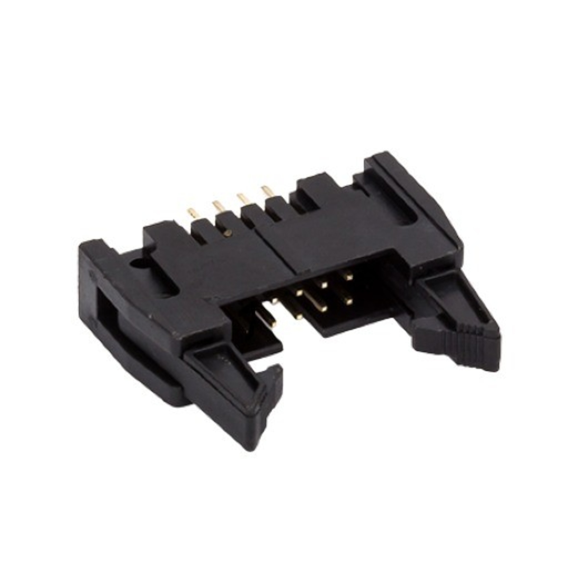 8 Pin FRC IDC Straight Male Header Connector with Lock 4x2 Pin 2.54mm (Ribbon Cable Box Header Connector) image 1