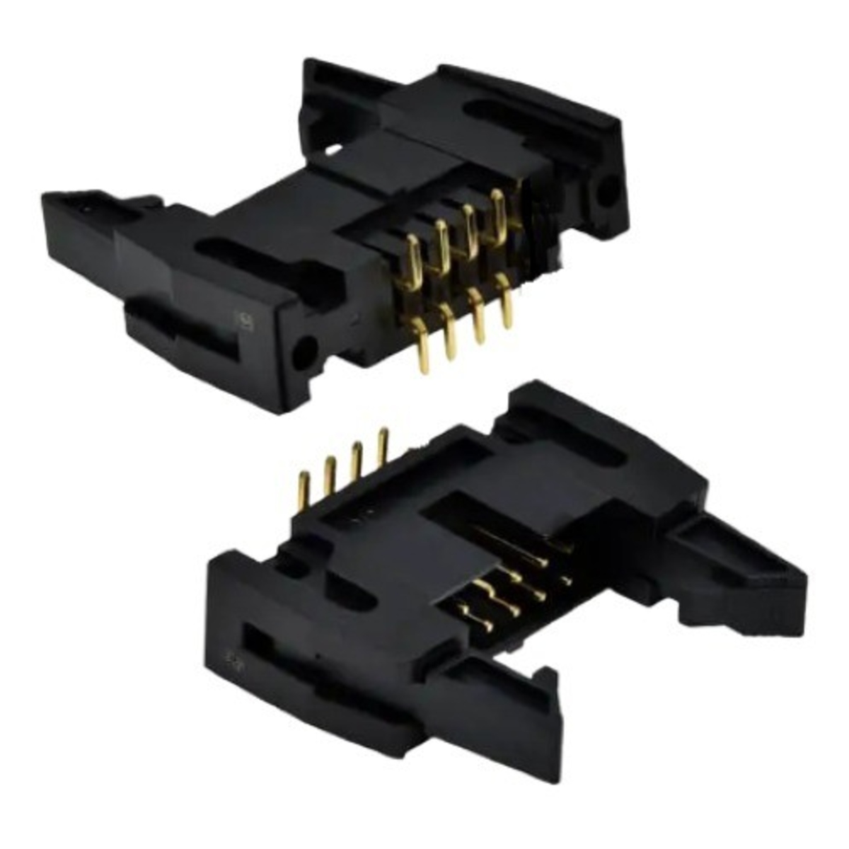 8 Pin FRC IDC Right Angle Male Connector with Lock 4x2 Pin 2.54mm PCB Header (8 Pin IDC Header) image 1