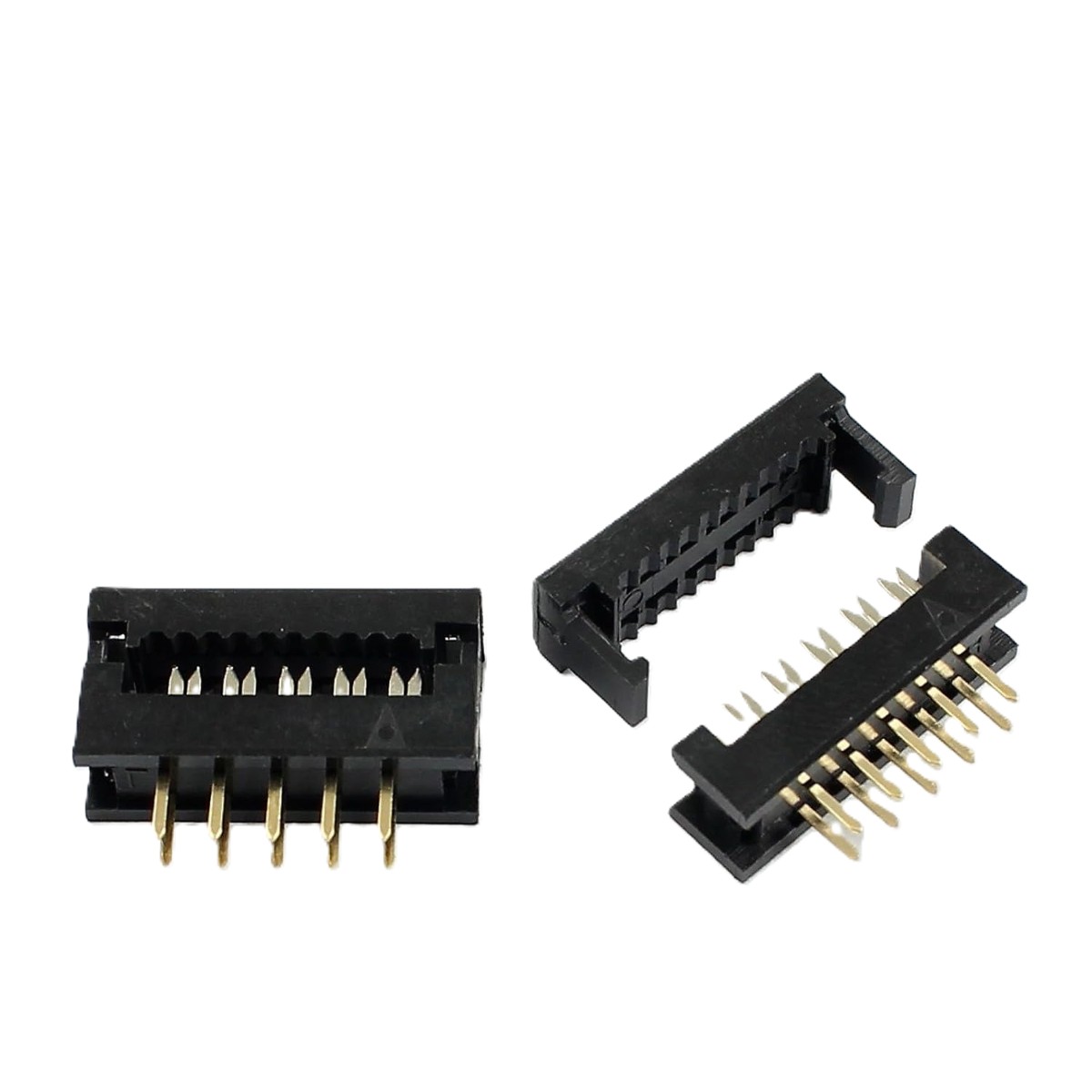 10 Pin FRC IDC Box Transition Straight Male Connector 5x2 Pin 2.54mm (Ribbon Cable Transition Header) image 1