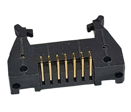 14 Pin FRC/IDC Right Angle Male Header with Lock 7x2 Pin 2.54mm (Box Header Connector) image 1