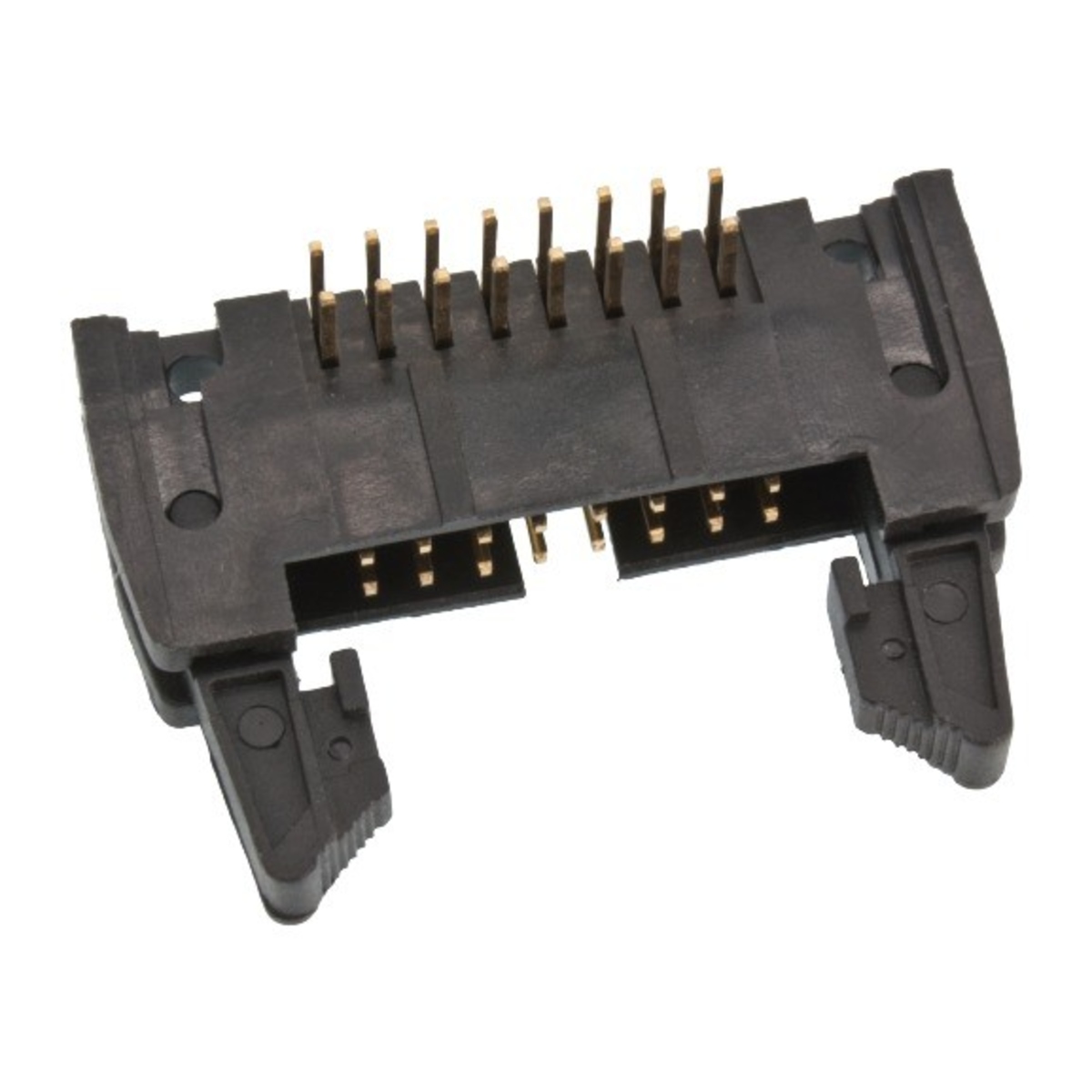 16 Pin FRC IDC Right Angle Male Connector with Lock 8x2 Pin 2.54mm PCB Header (16 Pin IDC Header) image 1