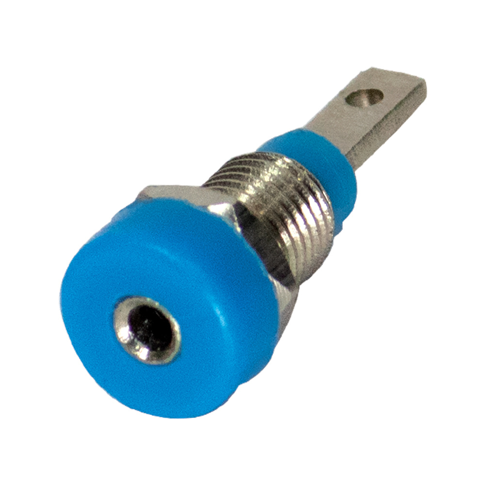 2mm Banana Socket Blue (Female Panel Mount Connector) image 2