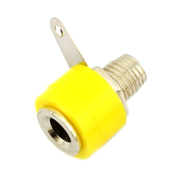 4mm Banana Socket Yellow (Female Panel Mount Connector) image 2