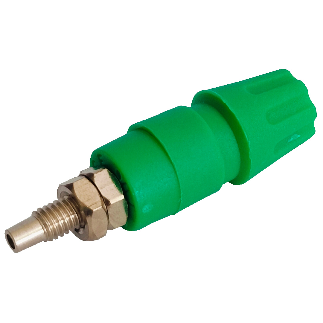 4mm 15A Terminal Panel Mount Banana Socket BTI-15 Green (Panel Mount Connector)