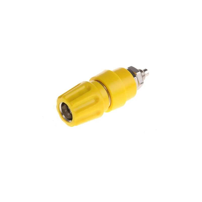 4mm 15A Terminal Panel Mount Banana Socket BTI-15 Yellow (Panel Mount Connector)