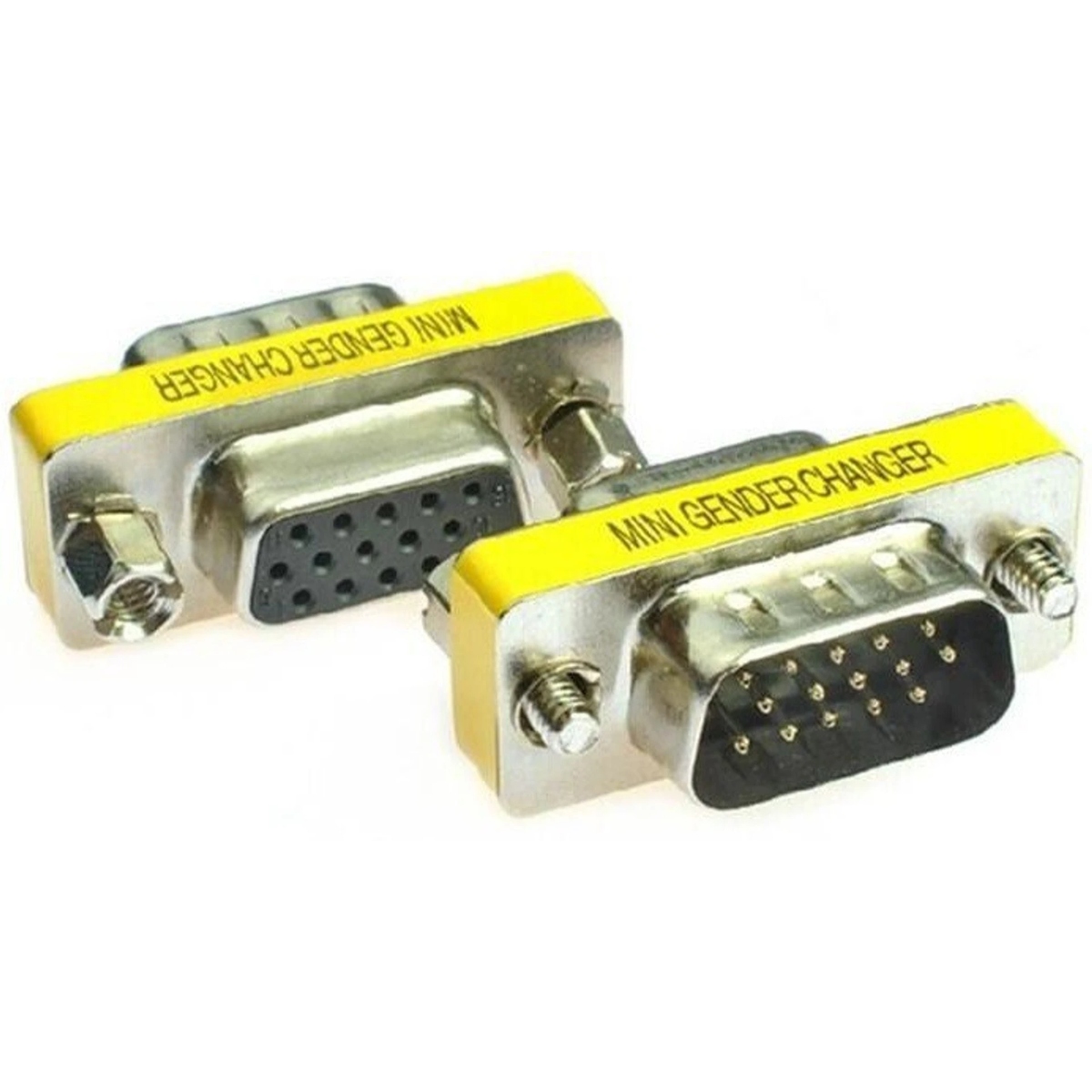 HD15 15 Pin 3 Row Male to Female Gender Changer Adapter (VGA D-Sub Connector) image 1