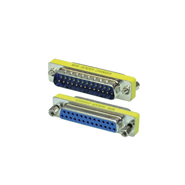 25 Pin Male to Female Mini Gender Changer Adapter (DB25 Gender Changer, D-Sub Adapter, Serial Port Converter) image 1