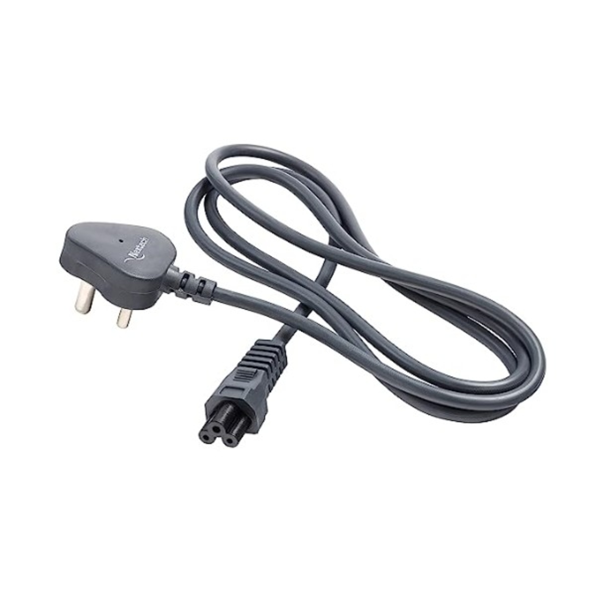 Nextech 3 Pin Laptop Power Cable 1.5 Meter Grey (IEC C5 Cloverleaf Power Cord) image 1