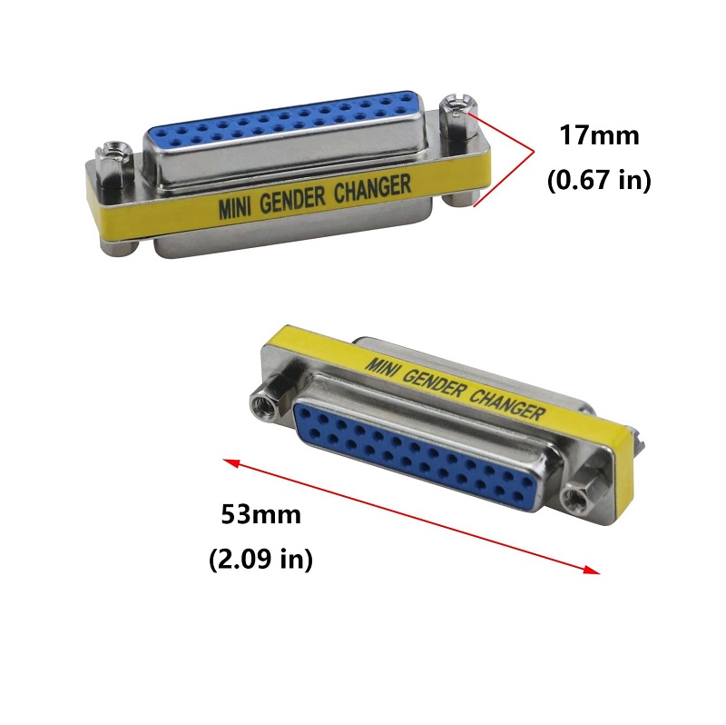 DB25 Female to Female Gender Changer Adapter (25 Pin D-Sub Connector) image 2