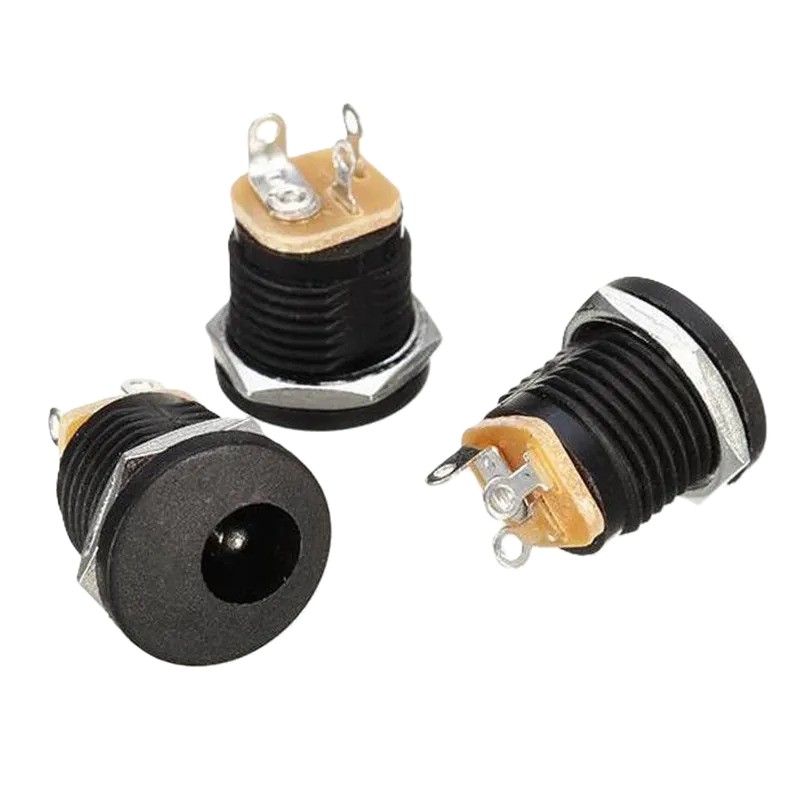 2.1 x 5.5mm DC-022 Female Panel Mount DC Power Jack Socket (Brass Connector) image 3