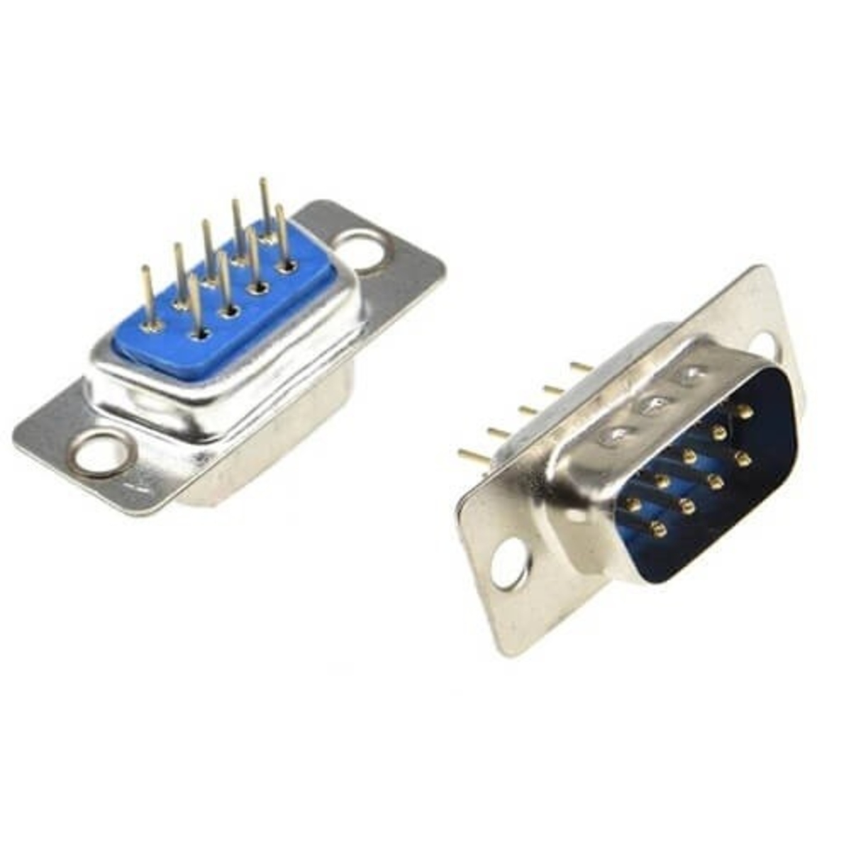 DB9 Pin D-Sub PCB Mount Straight Male Connector (9 Pin D-Sub Through Hole Connector) image 1