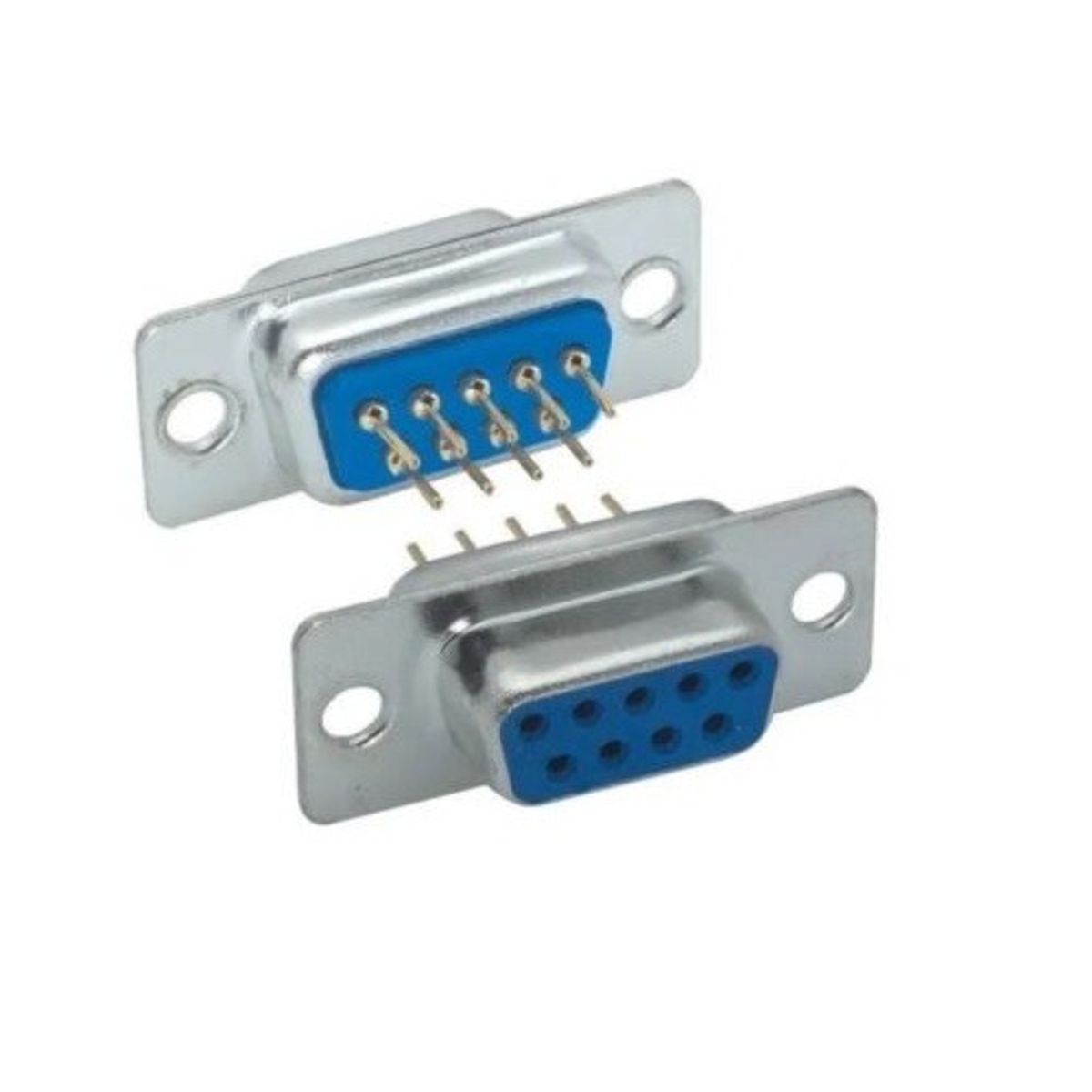 DB9 Pin D-Sub PCB Mount Straight Female Connector (9 Pin D-Sub PCB Connector) image 1