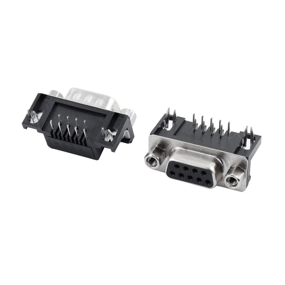 DB9 Right Angle Female Connector (D-Sub PCB Connector, DB9 Female Port) image 1