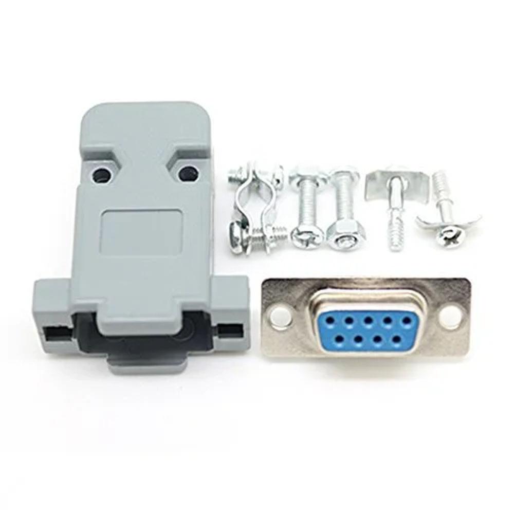 9 Pin D-Sub Connector Dust Cover Grey Plastic Protective Cap (DB9 Connector Protection Cover) image 3