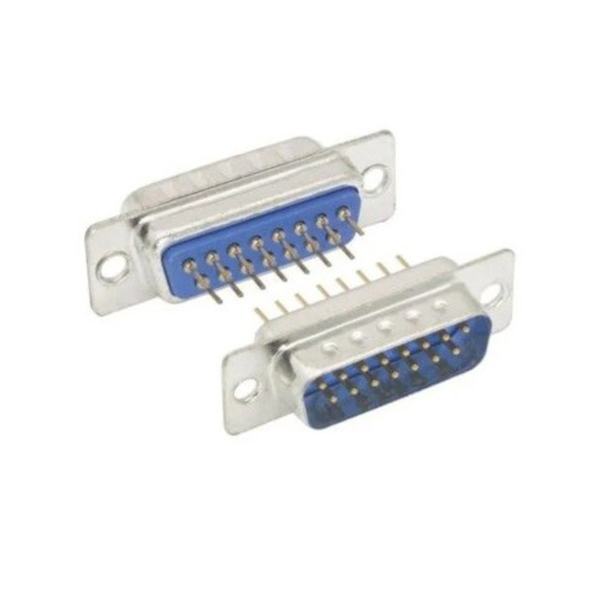 DB15 Pin 2 Row D-Sub PCB Mount Straight Male Connector (DB15 Male PCB Connector) image 1