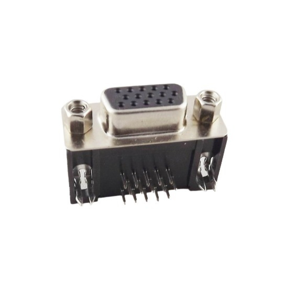 DB15 Pin VGA 3 Row D-Sub Right Angle Female Connector PCB Mount (VGA PCB Mount Connector) image 1