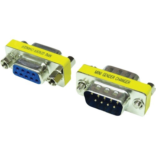 9 Pin Male to Female Mini Gender Changer D Sub Adapter Connector (DB9 Gender Changer) image 1