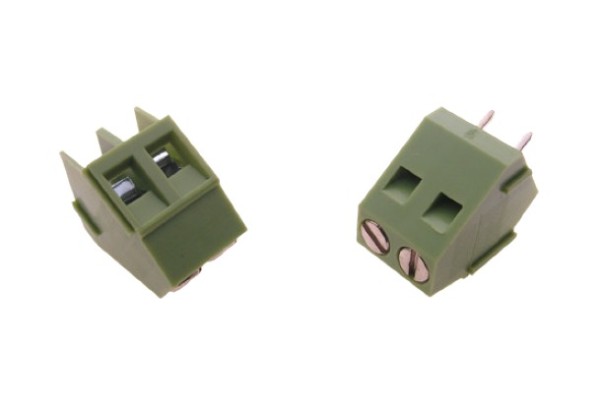 XY103 - 2 Pin 5.0mm 45 Degree Terminal Block   image 1