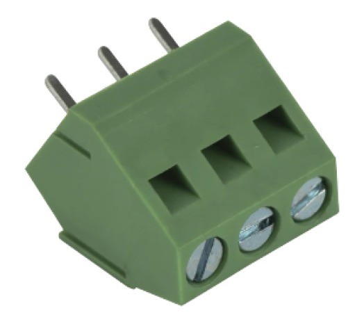 XY103 - 3 Pin 5.0mm 45 Degree Terminal Block   image 1